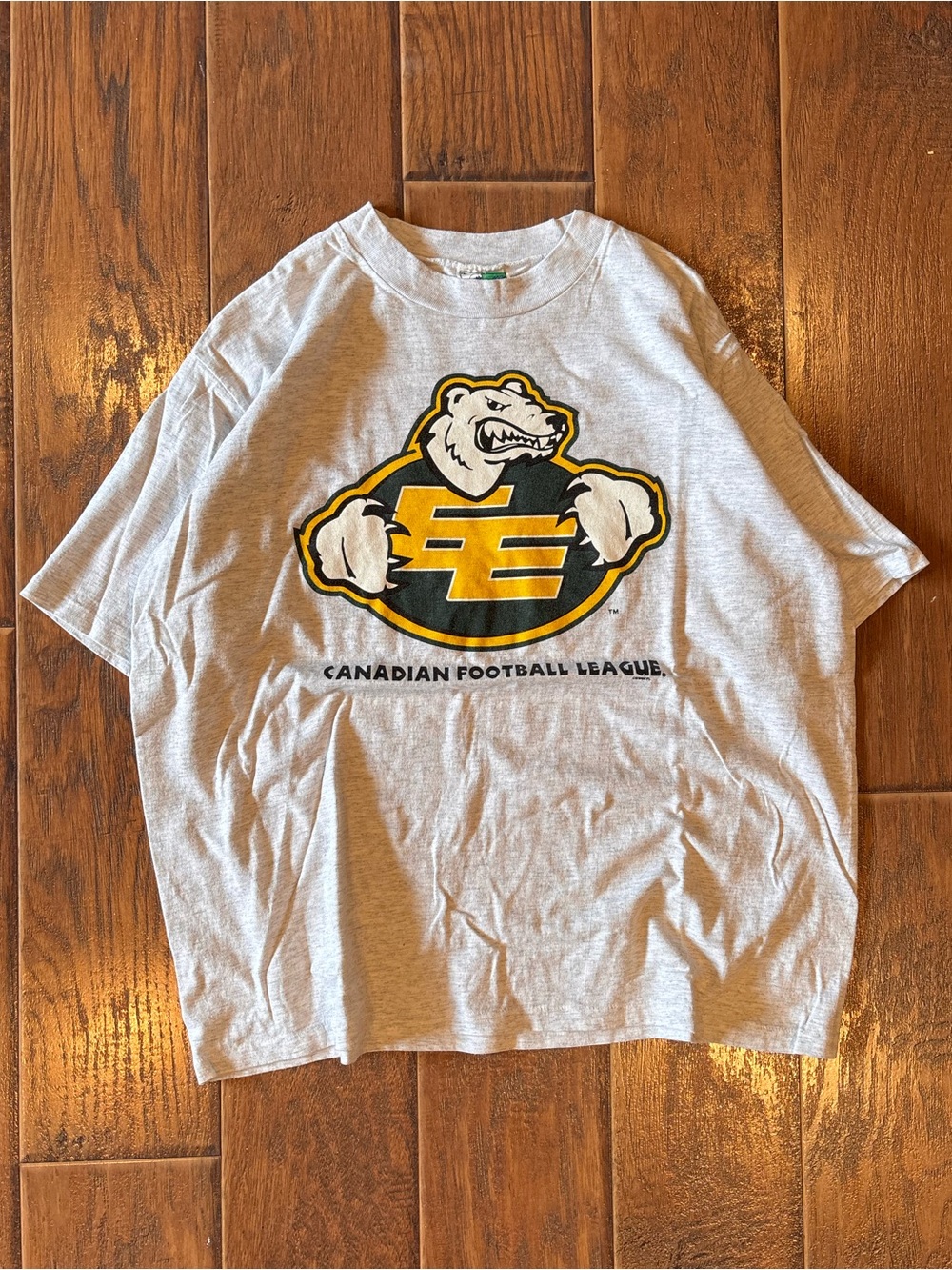 Vintage 90s Edmonton Eskimos CFL Polar Bear T-Shirt